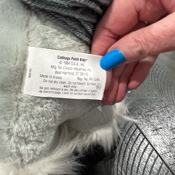 VINTAGE 1984 CABBAGE PATCH KIDS HORSE PONY CPK COLECO STUFFED ANIMAL PLUSH GREY - Picture 5 of 11